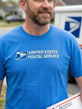 United States Postal Service Blue Short Sleeve T-Shirt Size 3XL, NEW